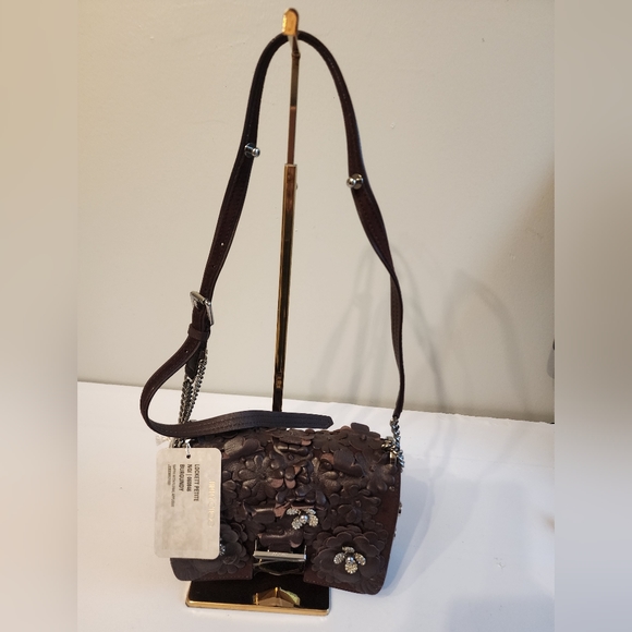 Jimmy Choo Locket Burgundy crossbody with shoulder appliqué - Picture 3 of 5